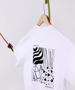 Alternative view of Camiseta Oversized ROCHAS - Branca (Estampa Preta)