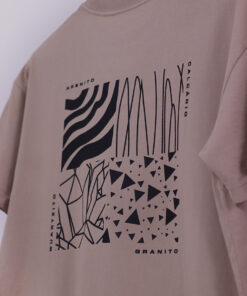 Alternative view of Camiseta Oversized ROCHAS - Beje (Estampa Preta)